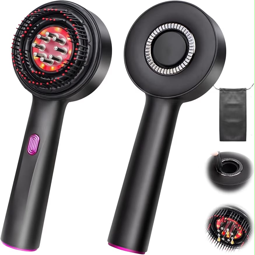 Premium Head Scalp Electric Massager Comb for Hair Oil Applicator Cordless Epilator  (Red)