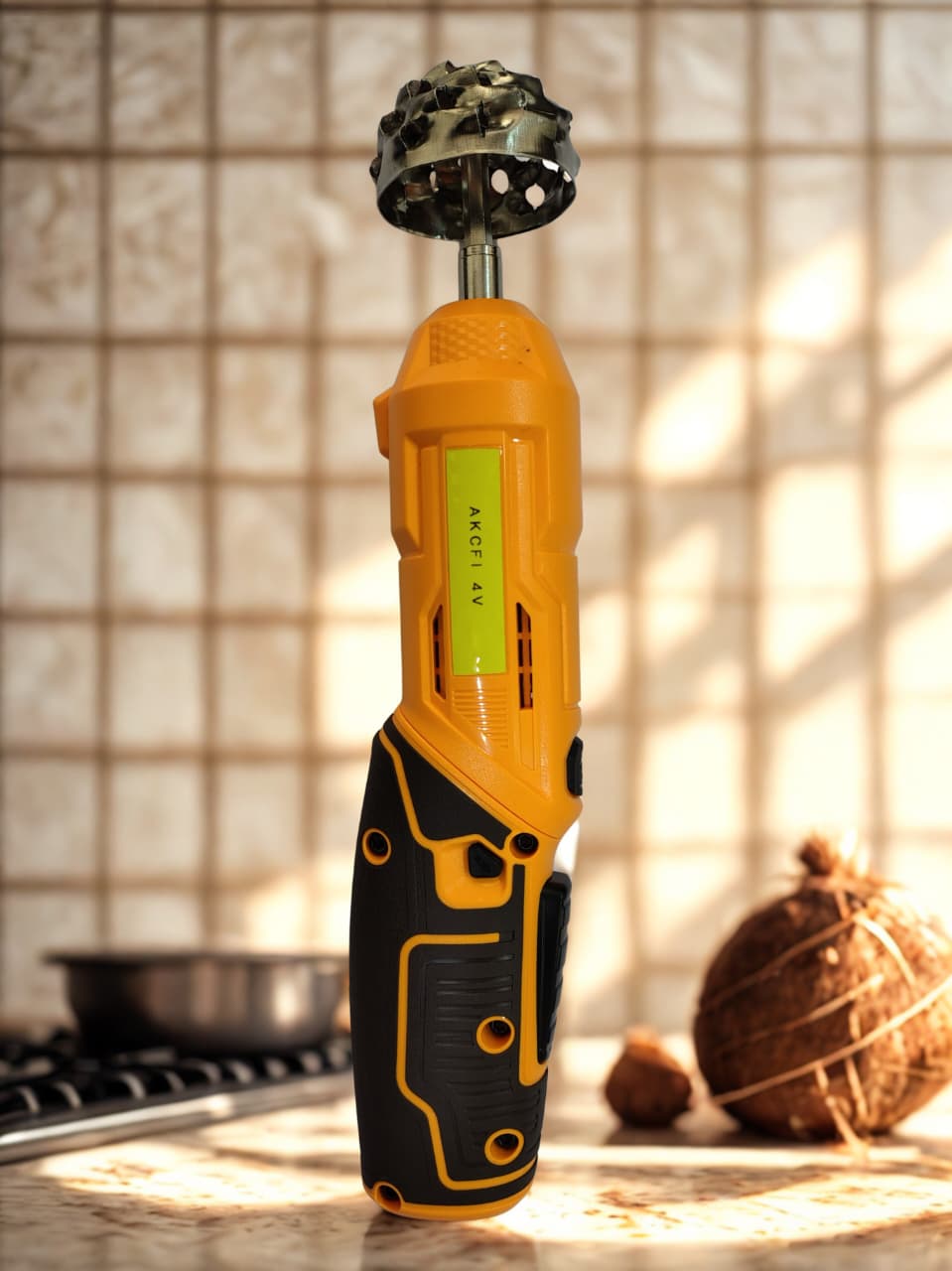 Smart rechargeable coconut grater