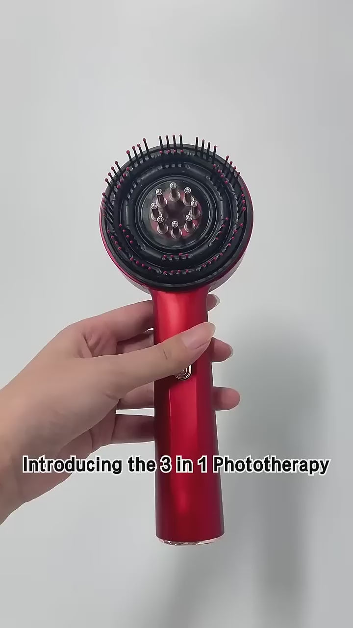 Premium Head Scalp Electric Massager Comb for Hair Oil Applicator Cordless Epilator  (Red)