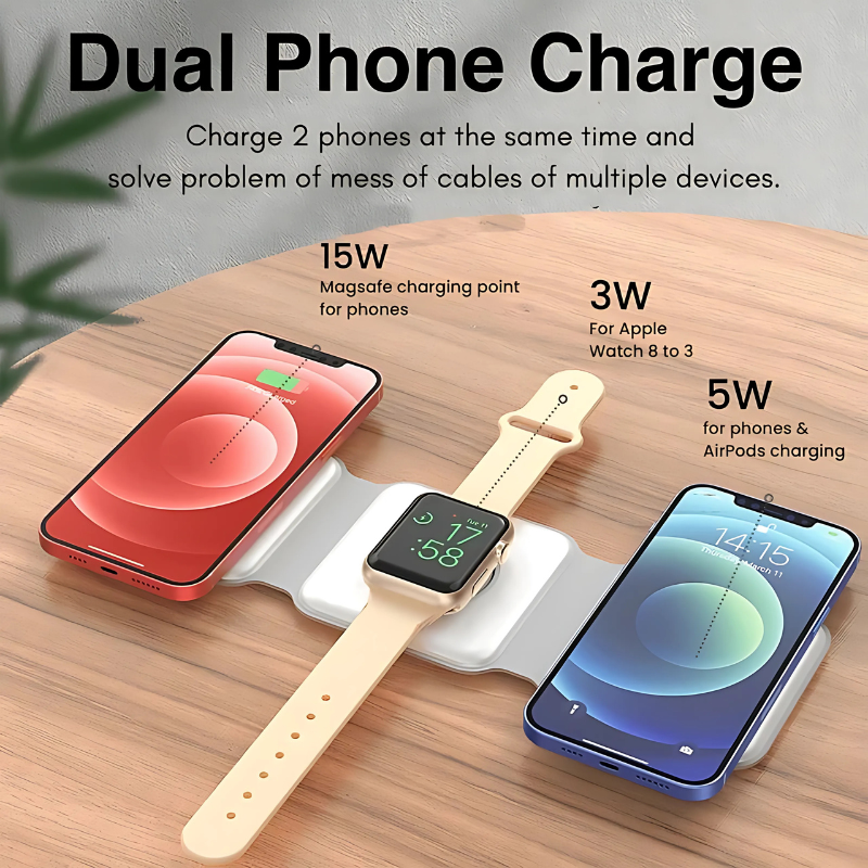 3-in-1 Foldable wireless charger
