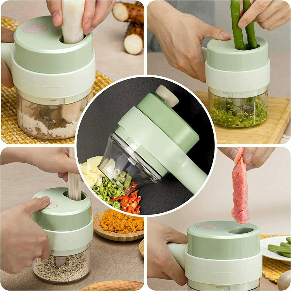 4 in 1 Handheld Electric Vegetable Cutter Set