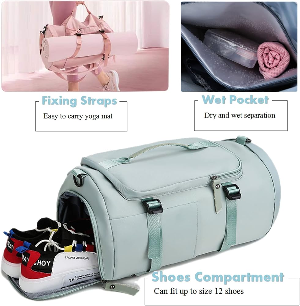 GODFLY Lightweight Waterproof Gym Bag, Travel Duffel Bag