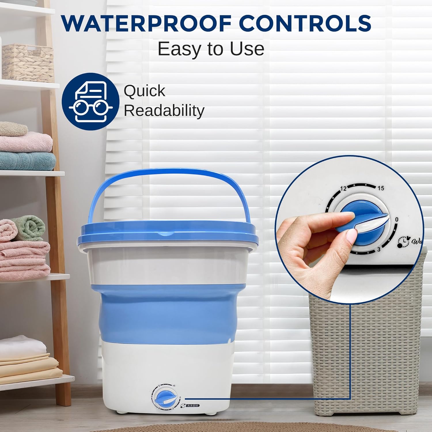 Foldable Portable Mini Washing Machine Lightweight & Compact