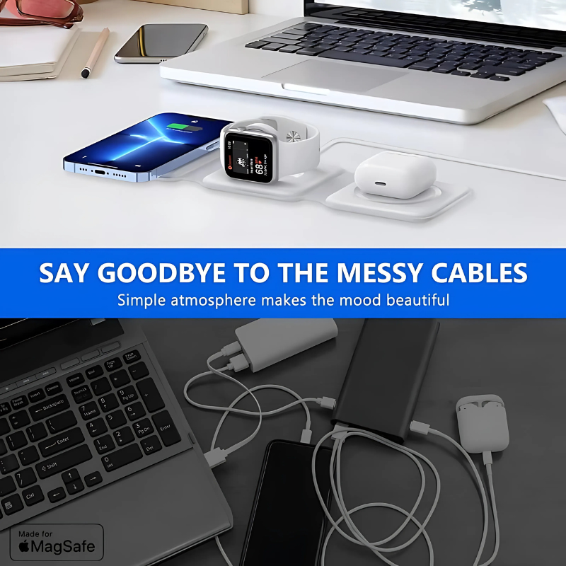 3-in-1 Foldable wireless charger