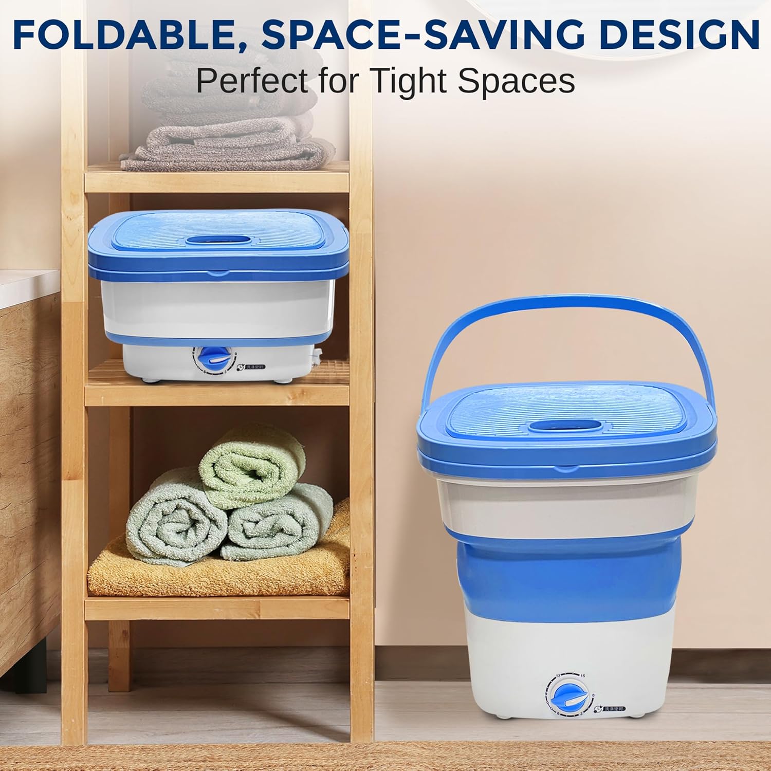Foldable Portable Mini Washing Machine Lightweight & Compact